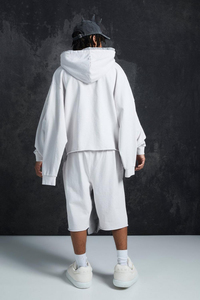 Jersey de Gran Tamaño con Capucha Doble para Hombre, Sudaderas con Capucha Desgastada, Disfraz de Halloween con Estilo, 100% Algodón, Unisex - Product Image 2