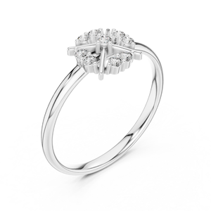 10K Sapphire <b>Adjustable</b> <b>Ring</b> with Modern Trendy Style for Girls - Product Image 4