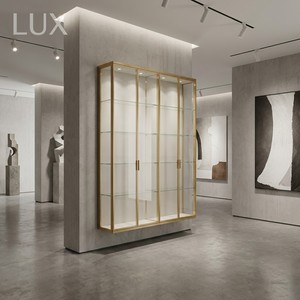 LUX Trendy Glass Jewellery Store <b>Wall</b> <b>Display</b> <b>Cabinet</b> Fine Diamond Necklace Shop Furniture Jewelry <b>Display</b> Showcase for Sale - Product Image 4