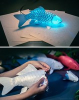 Kit de fabrication de lanterne Koi en papier, ensemble de fabrication de lampe en forme de poisson avec lumière LED, cadeau artisanal pour adultes et enfants, décoration de jardin et de maison