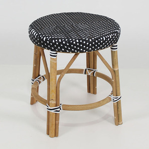 Tabouret en rotin Leon Style bistrot français - Product Image 1