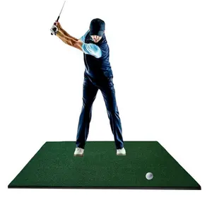 Duurzaam Nylon Gras Lancering 3d Golf Hitting Mats Golfbaan Oefenmat Voor Driving Range Buitenshuis Gebruik Binnenshuis