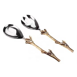 ชุดเสิร์ฟสลัดสองโทนสแตนเลสและอลูมิเนียมมีดีไซน์สุดหรู - Product Image 1