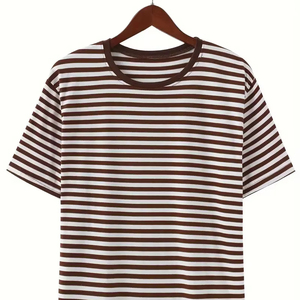 <b>Men's</b> Short Sleeve <b>Summer</b> <b>T</b>-<b>Shirts</b> 100% Cotton Red Black Line Design Bulk Stock Mix Clothes Bale Used Clothes - Product Image 1