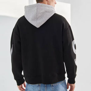 Pull à capuche doux et confortable en coton mélangé pour homme, coupe décontractée, idéal pour l'entraînement en salle de sport et l'utilisation décontractée. - Product Image 3