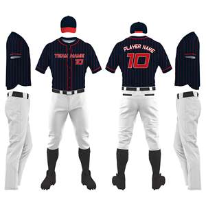 ชุดเบสบอลผ้าโพลีเอสเตอร์สำหรับผู้ใหญ่ชุดผ้าโพลีเอสเตอร์แห้งเร็วระบายอากาศได้ดีดีไซน์ย้อนยุค - Product Image 2