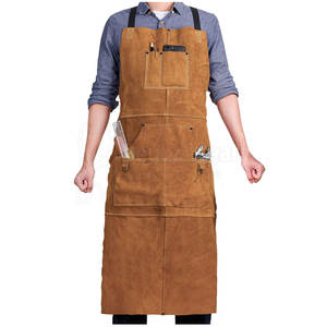 Tabliers de soudure en cuir personnalisés à 6 poches avec sangles extra longues réglables – Vente en gros - Product Image 2