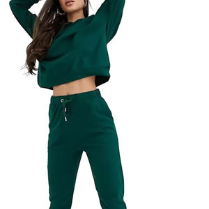 Vêtements de sport pour femmes Survêtement d'hiver en molleton de coton Ensemble de survêtements d'hiver personnalisés pour femmes Training Jogging Tracksuits confortables à fermeture éclair - Product Image 2