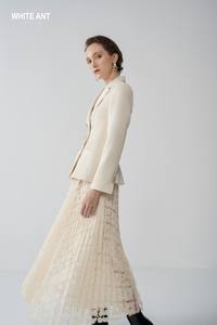 Meilleure vente Blazer à manches longues pour femmes Ensemble pour femmes BLAZER TWEED de forme classique en coton biologique Étiquettes personnalisées WHITEANT - Product Image 4