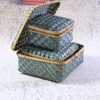Tendance Artisanat bambou tissé panier cadeau paniers de rangement de haute qualité pour la saint-valentin du Vietnam