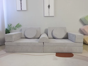Tự làm huyền diệu Pháo đài con cắt sofa đồ nội thất dễ dàng để làm sạch mặt đất 13pcs Modular Toddler bọt sofa trẻ em chơi đi văng - Product Image 2