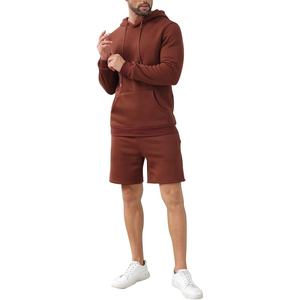 Conjunto de pantalones cortos deportivos de algodón de verano informal para hombre, camiseta y pantalones cortos transpirables de secado rápido, servicio OEM de 2 uds disponible - Product Image 1