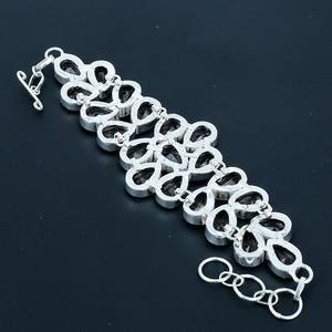 Plata de Ley 925 excelente calidad chapado en oro pulsera de diseñador hecha a mano de moda melocotón morganita piedra preciosa - Product Image 4