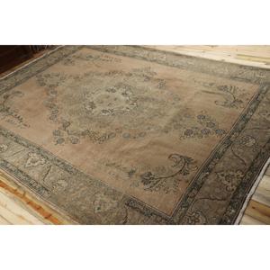 Turkish 9,5x13,1 ft Rug, Oversize Vintage Rug, <b>Brown</b> Blue Persian <b>Wool</b> Rug - Product Image 4