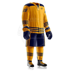 Uniforme de hockey sur glace confortable grande taille, service OEM, 100% polyester, écologique, respirant, léger, en stock - Product Image 4
