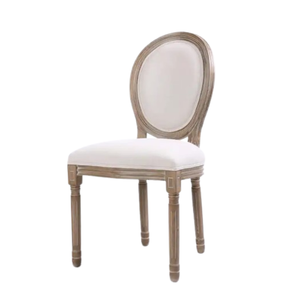 Antique Luxury <b>Dining</b> <b>Chair</b> Wood <b>Velvet</b> Linen Fabric For Home Furniture With European Design Round Back <b>Chair</b> Direct Factory - Product Image 2