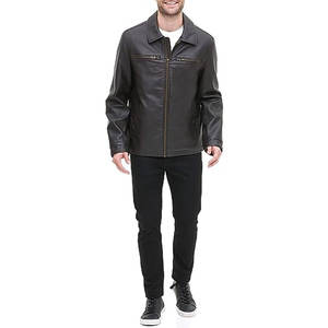 Chaquetas de Cuero para Hombre de Alta Costura, Cortavientos, Precio Económico al por Mayor, Chaqueta de Cuero Genuino Impermeable para Hombre - Product Image 5