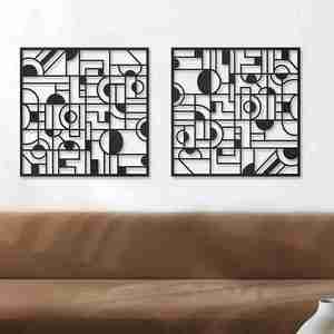 Modern <b>Square</b> Abstract Metal Wall Art Handmade Bedroom Accent Custom High Quality Export Quality for Birthday Ramadan Decor - Product Image 5