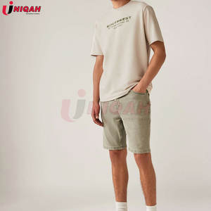 T-shirts personnalisables pour hommes 100% coton de haute qualité Style léger formel solide col roulé à manches courtes respirant personnalisé - Product Image 3