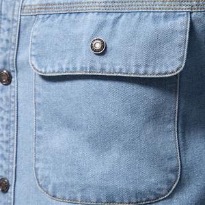 เสื้อเชิ้ตผู้ชายลายกราฟิก, เสื้อยีนส์แขนสั้นผ้าฝ้ายทรงหลวมเสื้ออเนกประสงค์สำหรับคู่รักฤดูร้อน - Product Image 5