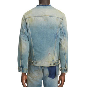 Chaqueta vaquera de alta calidad, diseño de logotipo personalizado, chaqueta vaquera de gran tamaño, chaqueta de moda para hombre, ropa vaquera a la moda o para hombre - Product Image 2