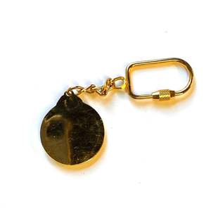 Porte-clés en bois de qualité supérieure avec accents métalliques dorés, élégant porte-clés - Product Image 1