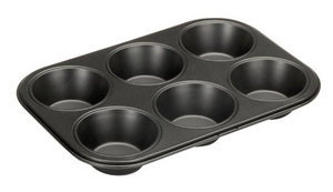 Stampo in acciaio antiaderente per 6 muffin della gamma "Moka" (Ibili 823200) - Product Image 1