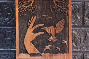 Handmade Rosewood Urn <b>for</b> Human <b>Ashes</b> Eagle Design Personalized Cremation Urn Handcrafted Large Wooden Urn - Product Image 2