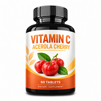 Comprimés de Vitamine C OEM avec Extrait de Cerise d'Acerola, Extrait de Rose Musquée et Extrait d'Argousier – Soutien Antioxydant, Complément Alimentaire