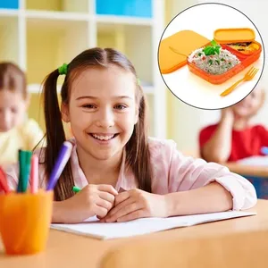 กล่องข้าวเก็บอุณหภูมิสำหรับเด็กนักเรียน ยี่ห้อทัปเปอร์แวร์ สีส้ม ขนาด 200 มล. ป้องกันการรั่วซึม ปลอดสาร BPA พร้อมช้อนส้อม - Product Image 5