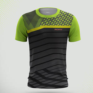 Camiseta deportiva de poliéster/algodón para hombre con logotipo personalizado, Manga corta informal lisa, OEM/ODM disponible - Product Image 1