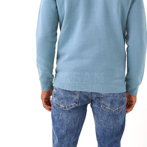 High Quality Heavyweight Cotton Front Pullover Sweatshirts for <b>Men</b> <b>Quarter</b> <b>Zip</b> OEM Factory Supply Sweatshirts - Product Image 4