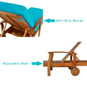 SALON EN BOIS BOIS DE TECK AVEC COUSSIN MER BLEUE FABRIQUÉ EN INDONÉSIE - Product Image 4