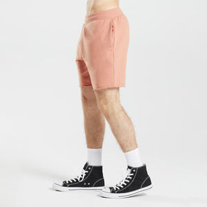 Short de survêtement en coton brodé unisexe de haute qualité, décontracté, avec logo personnalisé, poches à motifs solides, respirant, High Street - Product Image 2