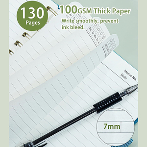 Carnet à spirales universel <span class=keywords><strong>pour</strong></span> hommes et femmes, adapté aux carnets de travail, carnets d'écriture, journaux intimes, pages épaisses - Carnets à spirales vert foncé - Product Image 5