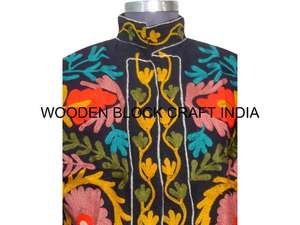 Veste Suzani en toile de canard faite à la main tendance, 100% coton, tricotée, respirante, écologique, matelassée, manteau d'hiver régulier pour femmes - Product Image 2