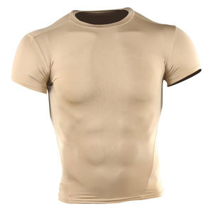 Camisetas de gimnasio de compresión personalizables unisex con mangas cortas y estilo de material Logotipo personalizado Slim Fit - Product Image 2