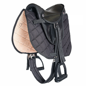 Selle de course en cuir véritable de haute qualité, noire, de style western, pour l'équitation, la dressage et les courses, fabriquée en cuir - Product Image 1