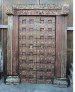 Portes en bois de récupération indiennes antiques personnalisables Meubles de reproduction vintage Étanche à la main Taille personnalisée pour la chambre à coucher - Product Image 2