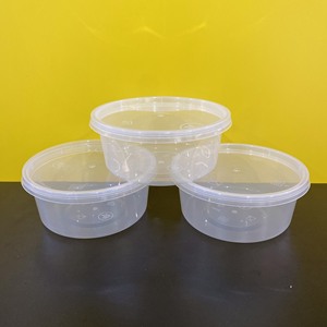 Récipients alimentaires en plastique de forme ronde d'injection avec couvercle en plastique PP à emporter Transparent Logo personnalisé imprimé en usine 16oz 18oz - Product Image 2
