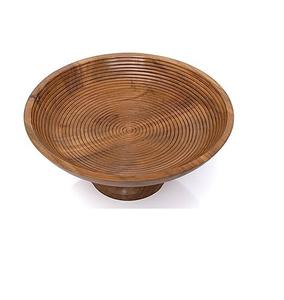 Cuenco de Pedestal con cuentas de madera decorativas con cuentas desgastadas de calidad superior, cuenco para servir para Decoración de cocina de granja (negro) - Product Image 6