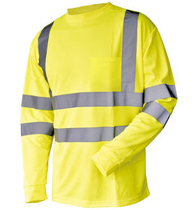 <b>Hi</b> <b>Vis</b> <b>T</b> <b>Shirt</b> ANSI Class 3 Reflective Safety Quick Dry Short Long Sleeve High Visibility Clothing - Product Image 3