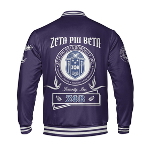 Zeta Phi Beta 1920 Bleu Blanc Varsity Sorority Letterman Veste ZPB Greek Life Chenille Patch Fondateurs Day Wear - Product Image 5