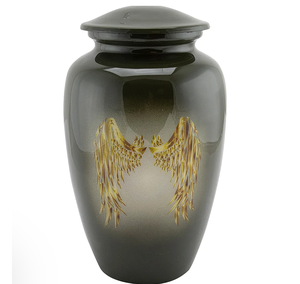 Urne funéraire en métal laiton/aluminium pour adultes, pour les cendres humaines, magnifique angle commémoratif - Product Image 6