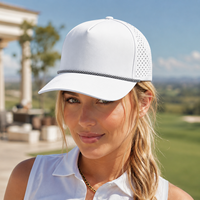 Gorra de Béisbol Deportiva de 5 Paneles, Personalizada con Bordado, Parche de Goma PVC con Logotipo, Impermeable, Transpirable, Gorras de Golf con Cuerda, Unisex, Gorras Deportivas