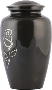 Carved Rose Adult Cremation Urns for Human <b>Ashes</b> with Beautiful Velvet Bag for <b>Dog</b> <b>Ashes</b> Funeral Burial Memorial Custom Size urn - Product Image 3