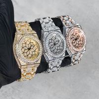 Exquisite Glänzende Diamant-Moissanit-Uhr Automatische Mechanische Analoge Uhr mit Saphirglas Hochwertige Modische Luxus-Geschenkuhr