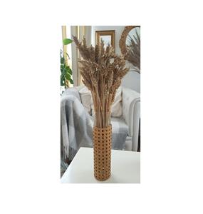 Cesta de maceta de cuerda de yute tejida a mano con soporte, diseño único, cesta de mimbre para interiores y exteriores hecha de hierro y ratán - Product Image 1