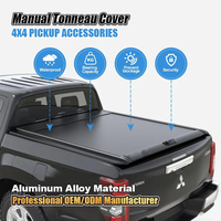 Cubierta Retráctil Manual 4x4 de Aleación de Aluminio Impermeable con Bloqueo para Camioneta Mitsubishi