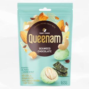 Vente en gros de qualité snacks à dragées bonbons OEM HALAL aux algues enrobées de chocolat amande noix de cajou 150G Queenam - Product Image 1